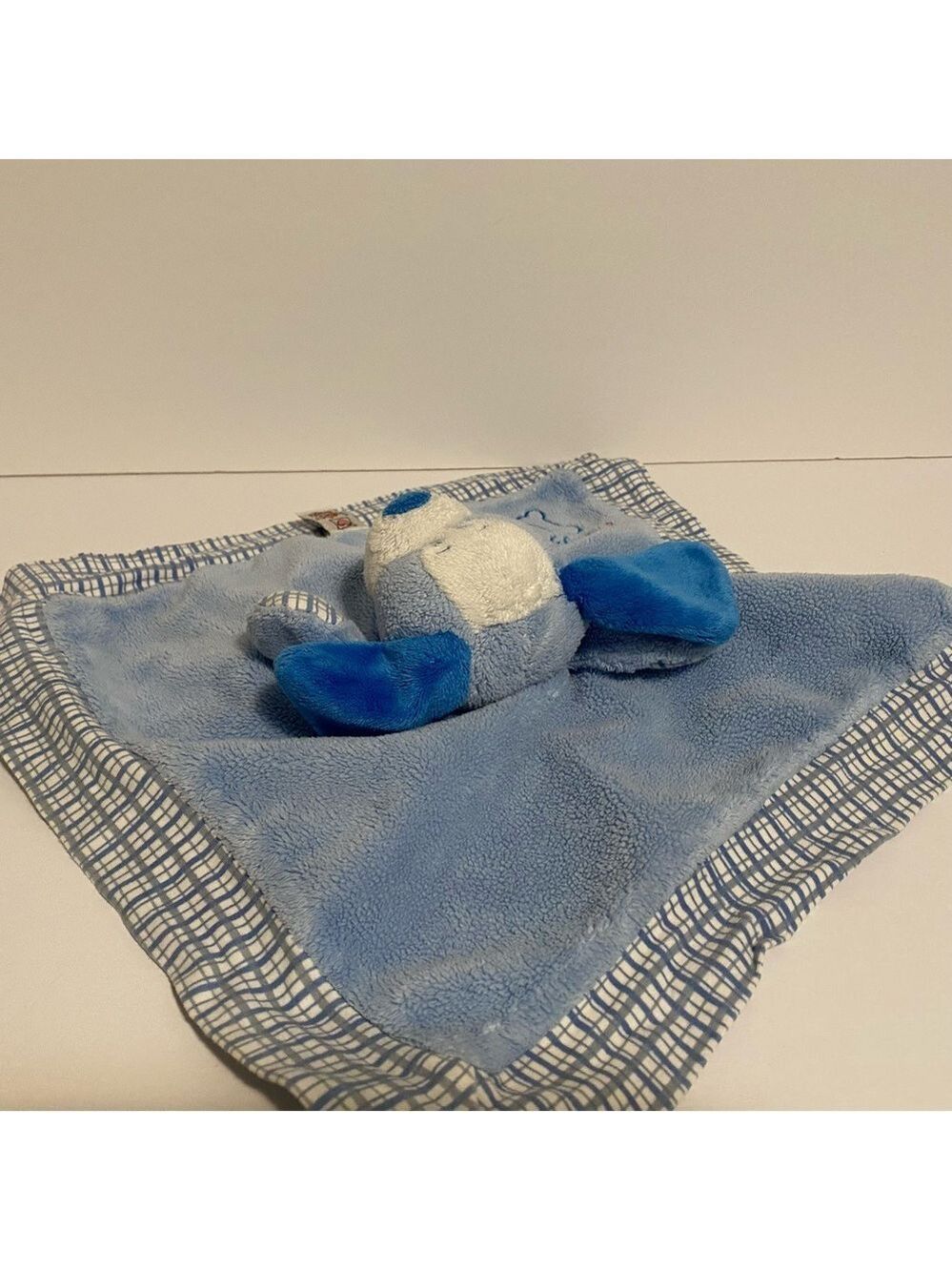 Baby Ganz Puppy Love Lovey Blue Plaid Dog Security Mini Blankies Boy - Picture 4 of 6